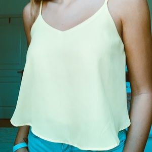 ⚡️Yellow Chiffon Tank Top⚡️